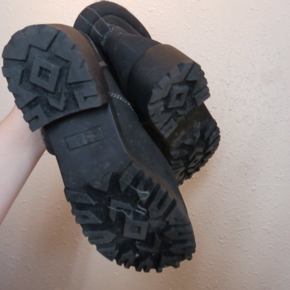 UNIONBAY Women's Stockholm Fashion  Sweater Ankle Bootie Boot Black Suede Size 9 - Picture 4 of 6